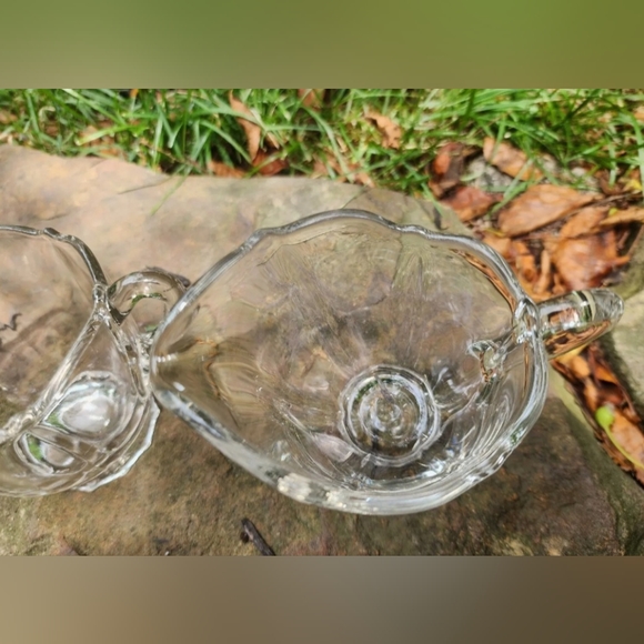 Cream & Sugar USA Cambridge Clear Glass Corinth Optic Breakfast In Bed - Picture 5 of 6